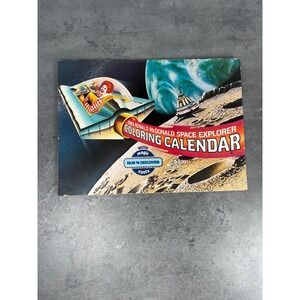 1983 Ronald McDonald Space Explorer Coloring Calendar With Magic Rub n Discover